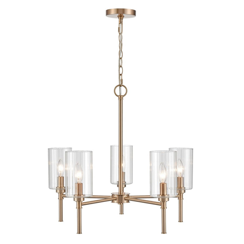 Millennium Lighting Chastine 5Lt 24" Chandelier, Modern Gold - 9915-MG