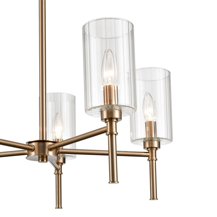 Millennium Lighting Chastine 5Lt 24" Chandelier, Modern Gold