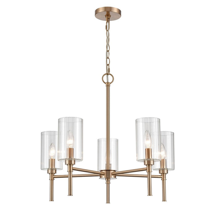 Millennium Lighting Chastine 5Lt 24" Chandelier, Modern Gold