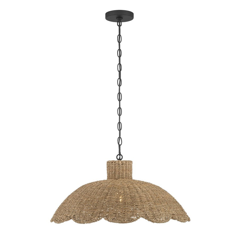Millennium Lighting Malura 1 Light Pendant, Matte Black