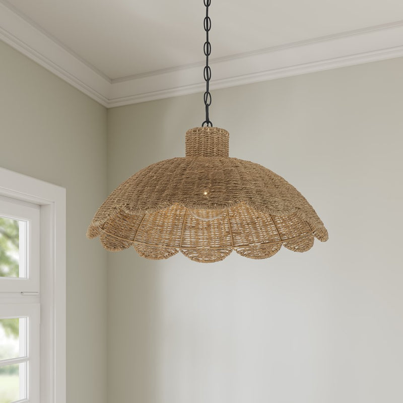 Millennium Lighting Malura 1 Light Pendant, Matte Black