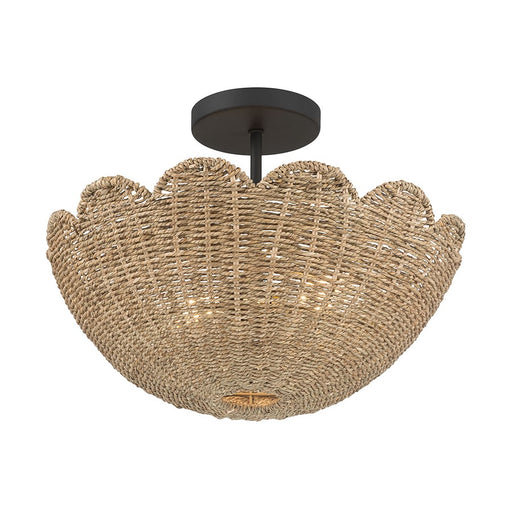 Millennium Lighting Malura 2Lt Semi Flush Mount, Matte Black - 99202-MB