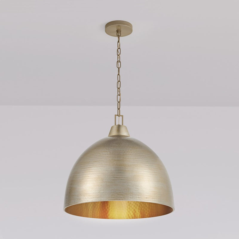 Millennium Lighting Arrco 3Lt Pendant, Antique Silver Leaf