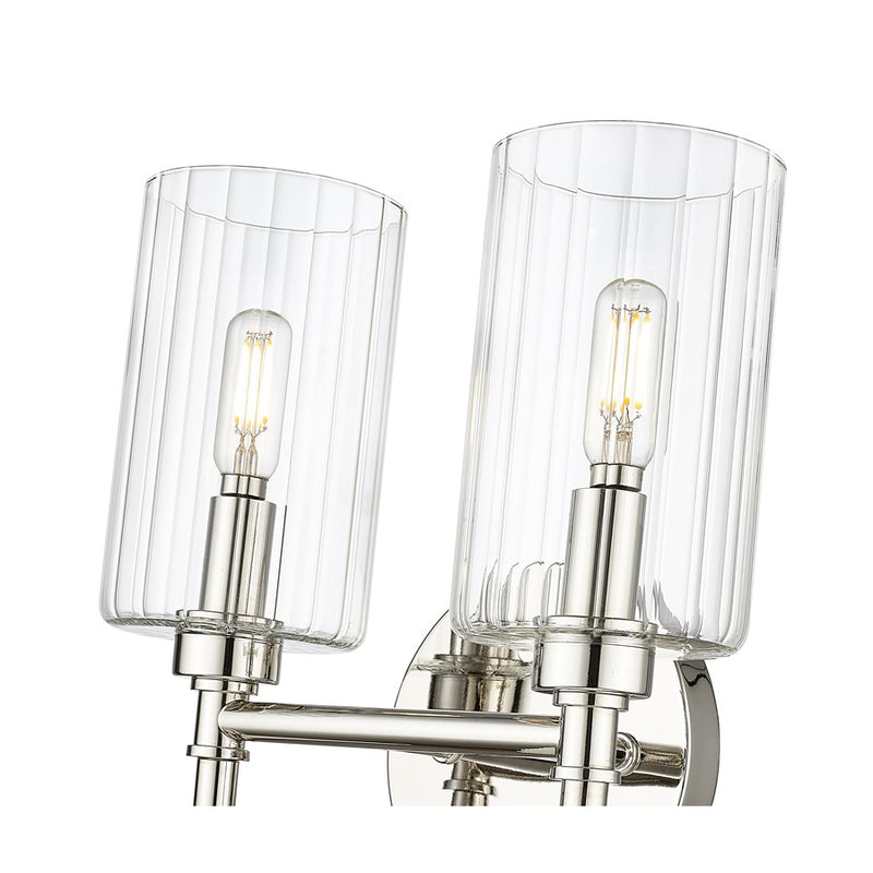 Millennium Lighting Chastine 2Lt Vanity, Polished Nickel