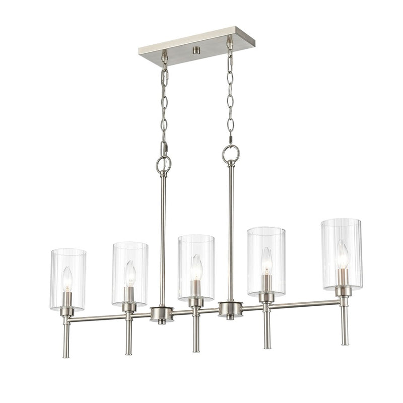 Millennium Lighting Chastine 5Lt 36" Chandelier, Brushed Nickel