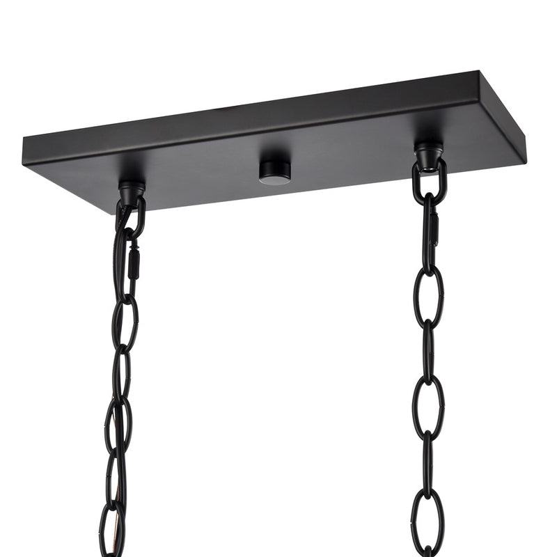 Millennium Lighting Chastine 5Lt 36" Island, Black/Clear Beveled