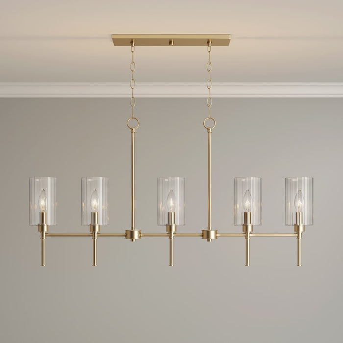 Millennium Lighting Chastine 5Lt 36" Chandelier, Modern Gold