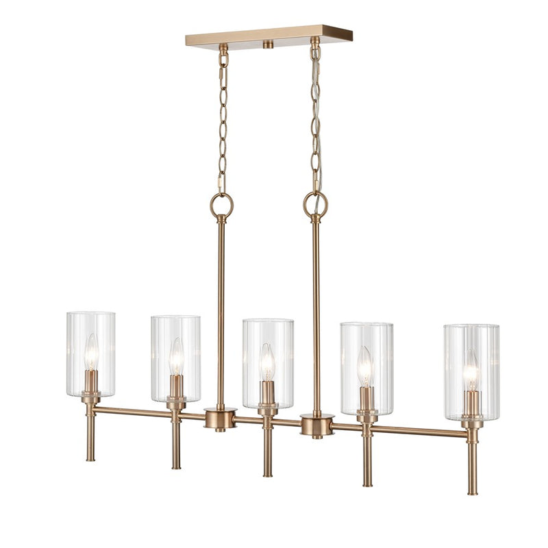 Millennium Lighting Chastine 5Lt 36" Chandelier, Modern Gold