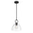 Millennium Lighting Velto 1 Light Pendant, Matte Black/Clear - 9951-MB