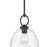 Millennium Lighting Velto 1 Light Pendant, Matte Black/Clear