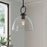 Millennium Lighting Velto 1 Light Pendant, Matte Black/Clear