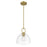Millennium Lighting Velto 1 Light Pendant, Vintage Brass/Clear - 9951-VB