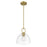Millennium Lighting Velto 1 Light Pendant, Vintage Brass/Clear