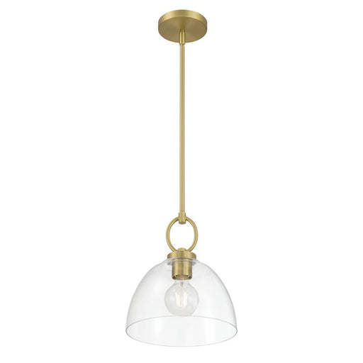 Millennium Lighting Velto 1 Light Pendant, Vintage Brass/Clear