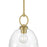 Millennium Lighting Velto 1 Light Pendant, Vintage Brass/Clear