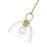 Millennium Lighting Velto 1 Light Pendant, Vintage Brass/Clear