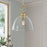 Millennium Lighting Velto 1 Light Pendant, Vintage Brass/Clear