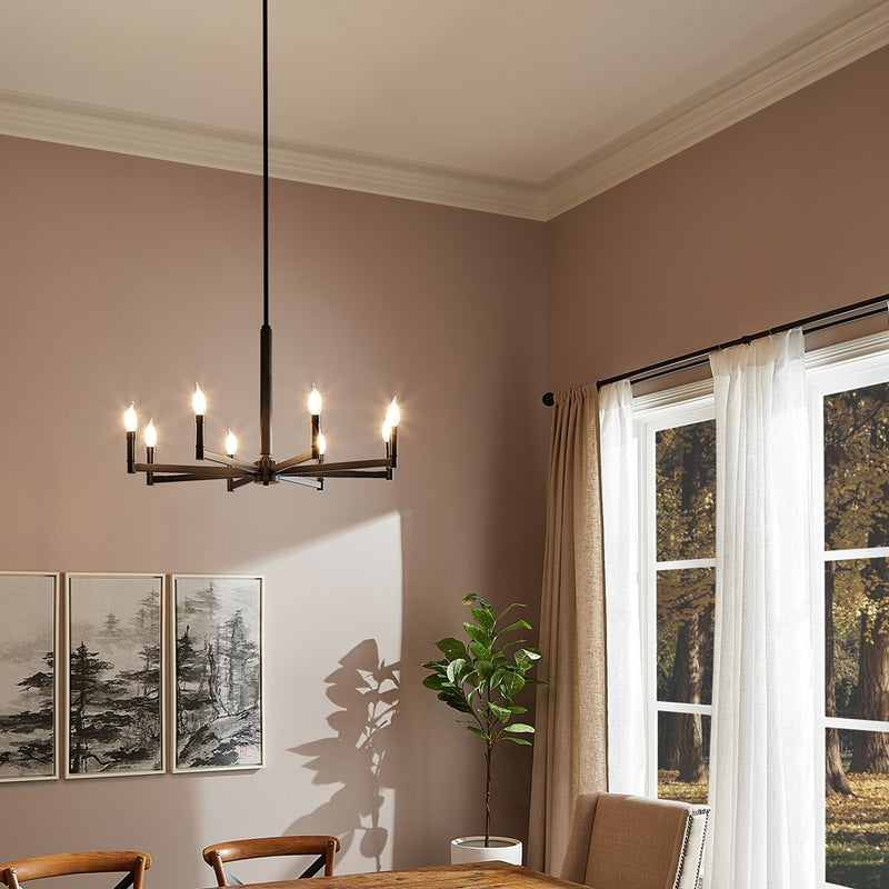 Millennium Lighting Daxley 8Lt Chandelier, Black