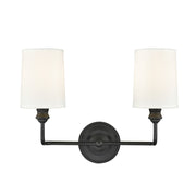 Millennium Lighting Leena 2Lt Vanity, Black - 99802-MB