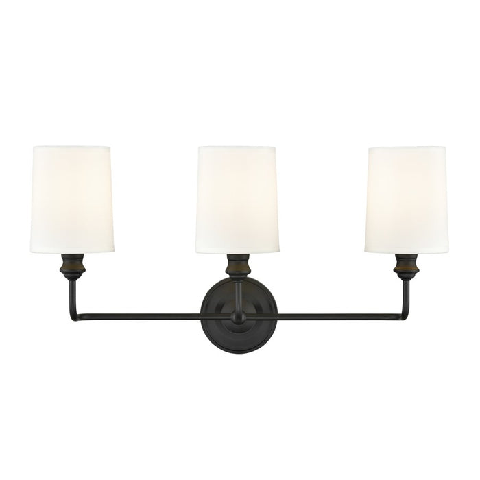 Millennium Lighting Leena 3Lt Vanity, Black - 99803-MB