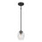 Millennium Lighting Miravelle 1Lt Pendant, Matte Black/Clear