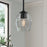Millennium Lighting Miravelle 1Lt Pendant, Matte Black/Clear