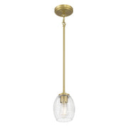 Millennium Lighting Miravelle 1Lt Pendant, Vintage Brass/Clear - 9981-VB