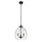 Millennium Lighting Miravelle 3Lt Pendant, Matte Black/Clear - 9983-MB
