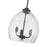 Millennium Lighting Miravelle 3Lt Pendant, Matte Black/Clear