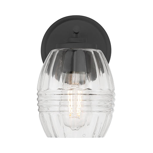 Millennium Lighting Miravelle 1Lt Wall Sconce, Black/Clear