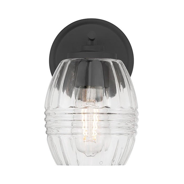 Millennium Lighting Miravelle 1Lt Wall Sconce, Black/Clear