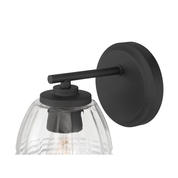 Millennium Lighting Miravelle 1Lt Wall Sconce, Black/Clear