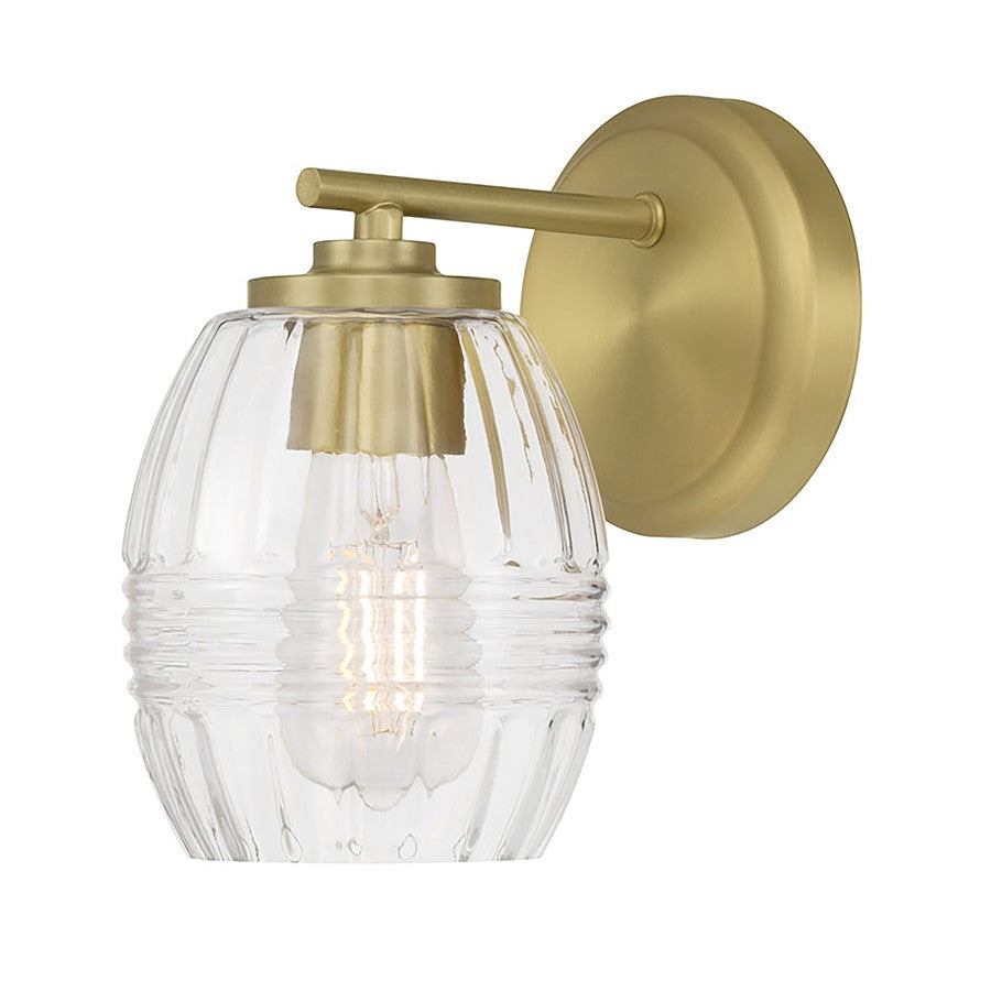 Millennium Lighting Miravelle 1Lt Wall Sconce, Brass/Clear - 9991-VB