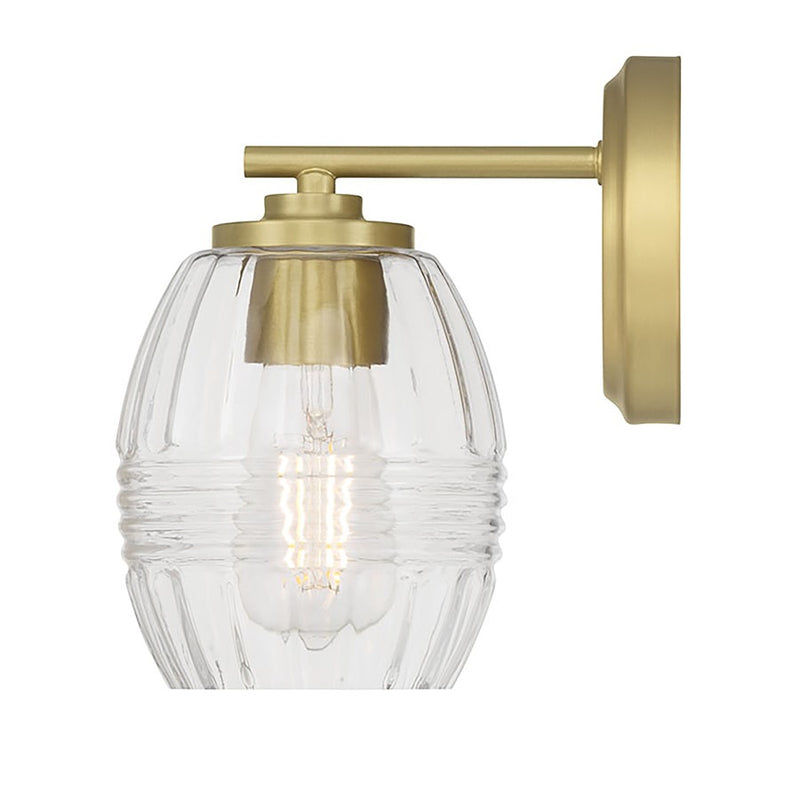 Millennium Lighting Miravelle 1Lt Wall Sconce, Brass/Clear