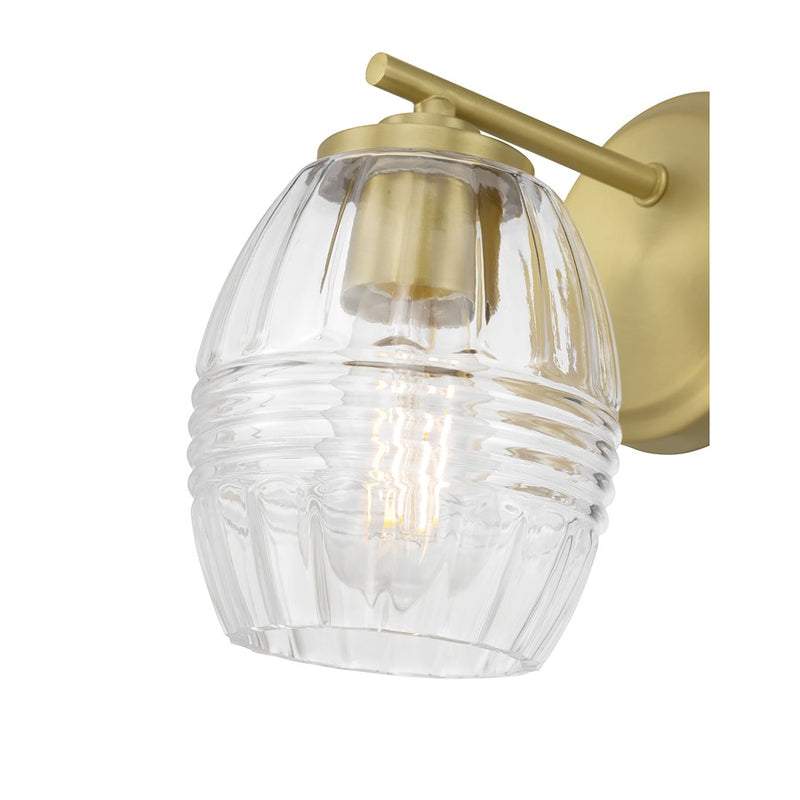 Millennium Lighting Miravelle 1Lt Wall Sconce, Brass/Clear