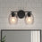Millennium Lighting Miravelle 2Lt Bathroom Vanity Light, Black/Clear