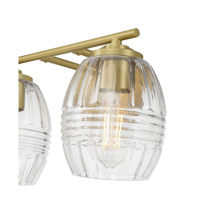 Millennium Lighting Miravelle 2Lt Bathroom Vanity Light, Brass/Clear
