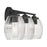 Millennium Lighting Miravelle 3Lt Bathroom Vanity Light, Black/Clear