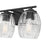 Millennium Lighting Miravelle 3Lt Bathroom Vanity Light, Black/Clear
