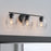 Millennium Lighting Miravelle 3Lt Bathroom Vanity Light, Black/Clear