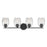 Millennium Lighting Miravelle 4Lt Bathroom Vanity Light, Black/Clear