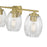 Millennium Lighting Miravelle 4Lt Bathroom Vanity Light, Brass/Clear
