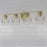 Millennium Lighting Miravelle 4Lt Bathroom Vanity Light, Brass/Clear