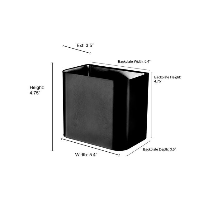 Millennium Lighting Outdoor 5" Wall Sconce, Black/Acrylic