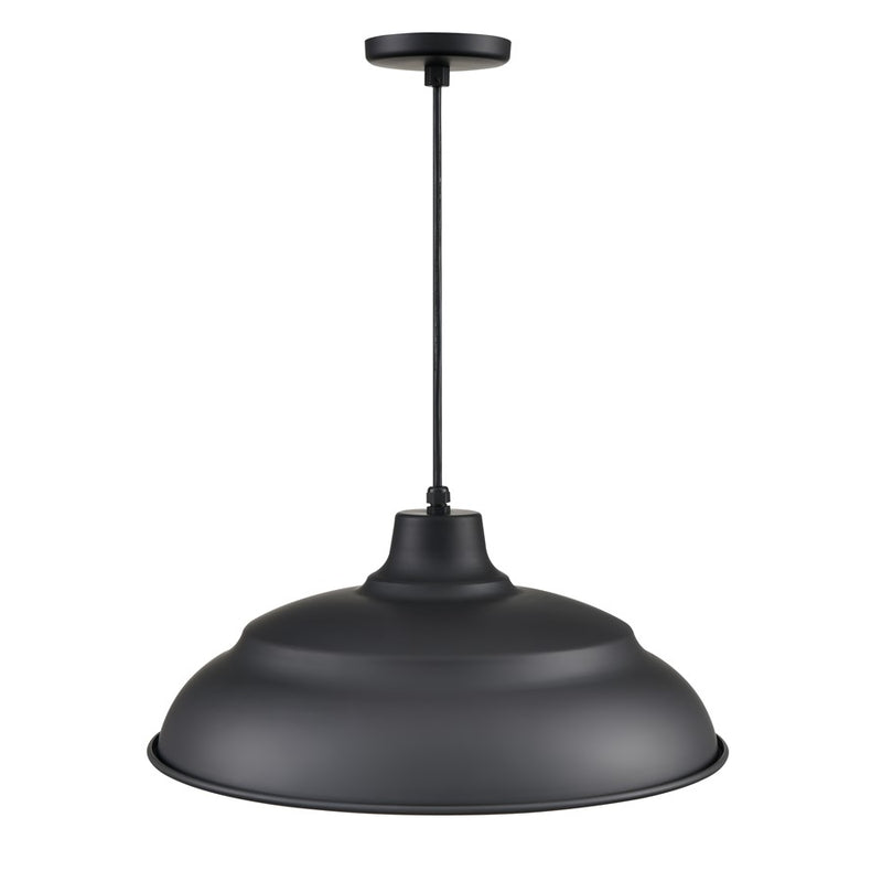Millennium R Series 1Lt Cord Hung Aluminum Warehouse, Satin Black