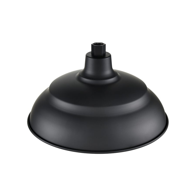 Millennium R Series 1Lt 14" Aluminum Warehouse Shade, Satin Black
