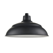 Millennium R Series 1Lt 17" Aluminum Warehouse Shade, Satin Black - RALWHS17-SB