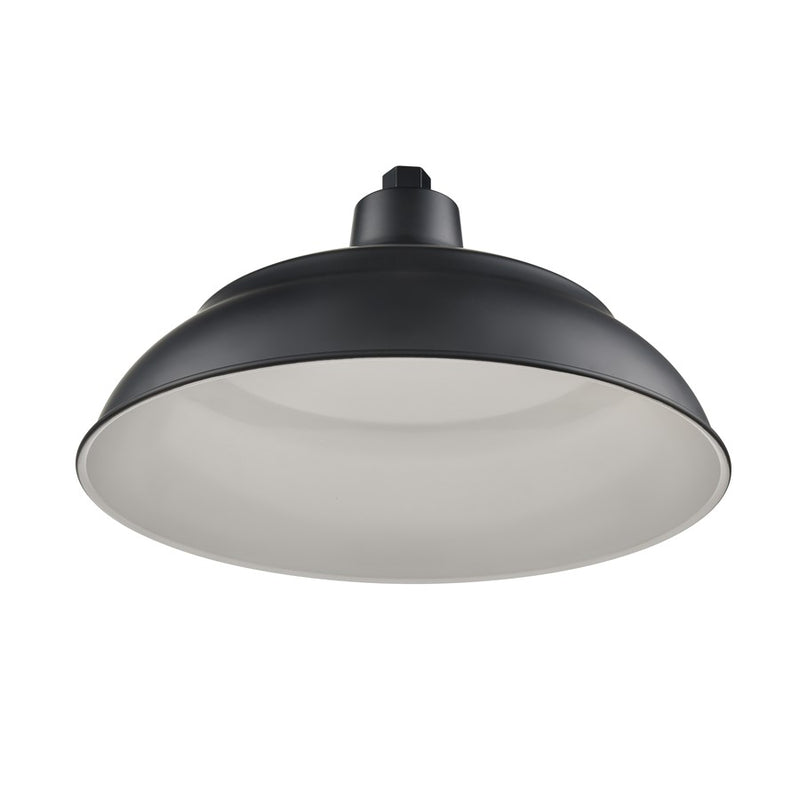 Millennium R Series 1Lt 17" Aluminum Warehouse Shade, Satin Black