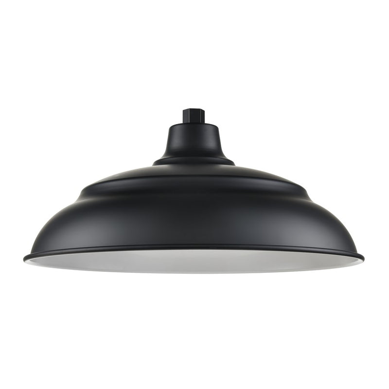 Millennium R Series 1Lt 20" Aluminum Warehouse Shade, Satin Black - RALWHS20-SB