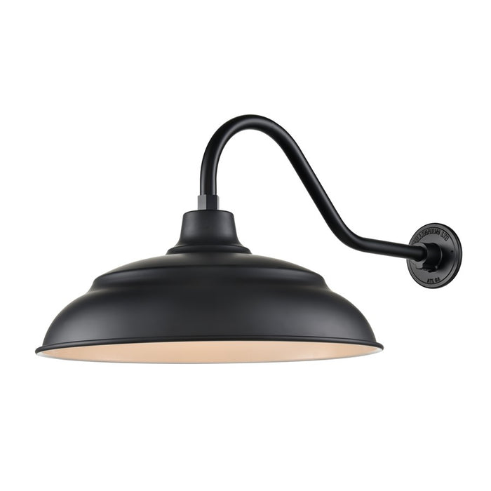 Millennium R Series 1Lt 20" Aluminum Warehouse Shade, Satin Black